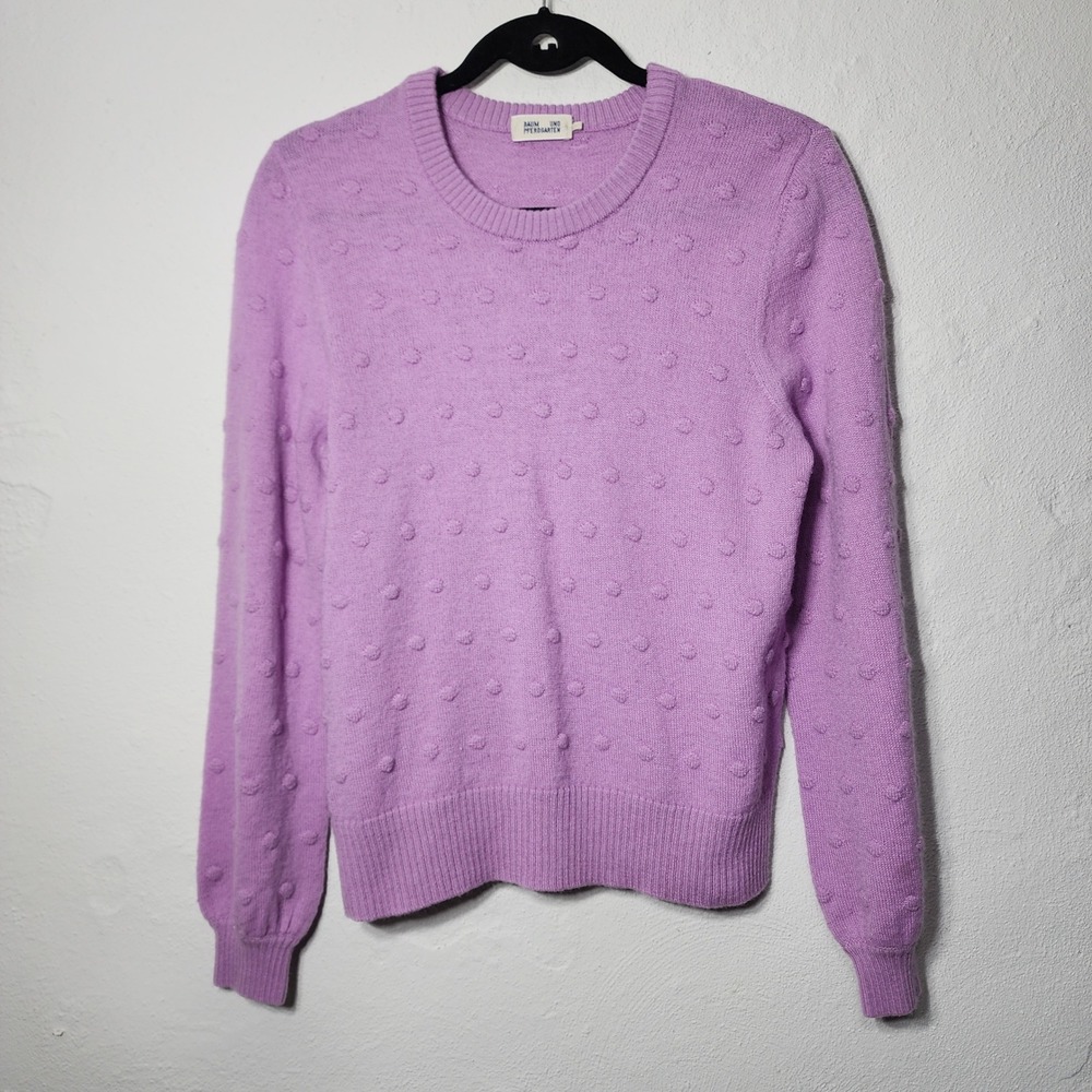Baum Und Pferdgarten Lavender Purple Wool Blend Bobble Knit Sweater Large